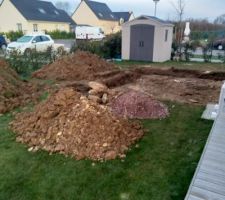 Dalle de l'extension sur terre plein