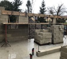 El&eacute;vation RDC, baies vitr&eacute;es + fenetre cellier