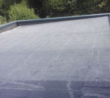 Début de pose acrotère côté garage