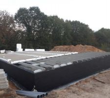 Autre vue de la dalle en construction, vue côté terrasse