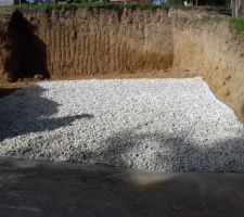 Préparation de l'accès pour les camions de chantier.