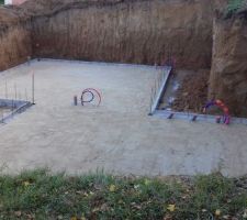 Pr&eacute;paration de la dalle.