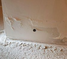 Impact non rebouché et joint raté