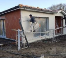 Pose du Crépis Maison & garage