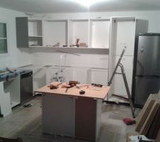 Cuisine bodbyn, tous les caissons sont en place