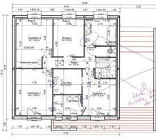 Plan du R+1 modifié par l'architecte (MAP 2)