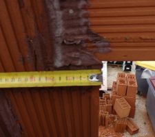 Repose du linteau ( règle du bâtiment stricte minimum 10cm)