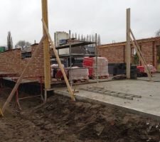 Les travaux du jour depuis la terasse