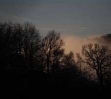 Vu de la fenêtre de la chambre le matin de Noêl