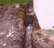 Début de pose du réseau d'eau usées