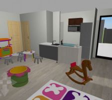 Premières esquisses avec l'appli HOME DESIGN 3D : Espace enfant