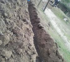 Tranchée pour l eau