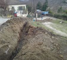 Tranchée pour l'eau