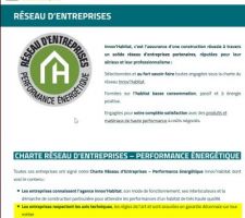 Charte Innov'Habitat que l'on peut trouver sur leur site web