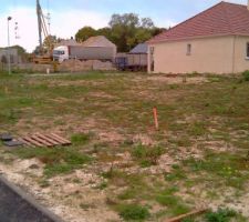 Délimitations pour le terrassement plantées !