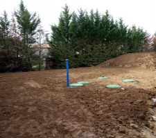 Filière compacte eparco avec un filtre à l'écorce de pin / pompe de d'élevage d'eau propre et 40 mètres linéaire en epandage