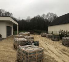 Livraison 200m2 de pavé