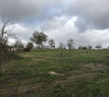 Notre terrain en janvier, quelques jours avant le début des travaux normalement