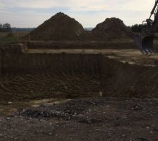 Fin du terrassement : un gros trou !