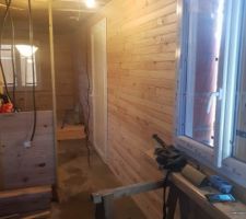 Electricite faite ,pose lambris ,plomberie en cours