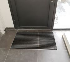 Porte d'entrée et son tapis encastré