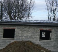 Façade ouest : chambre et bureau