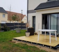 Terrasse en cours de construction