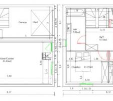 Plan maison RDC + 1