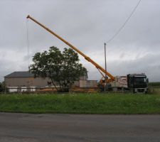 Déchargement à la grue