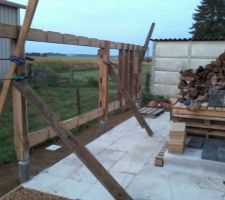 Construction appentis bois