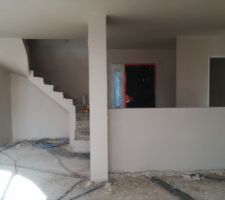 L'entrée : il y aura une verrière.