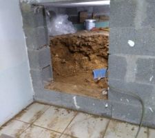 Entr&eacute;e du vide sanitaire, vue cave