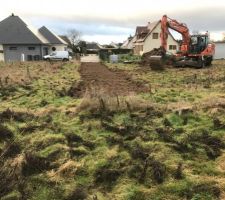 Décapage chemin accès chantier