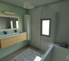 Salle de bain
(Réalisé avec Homebyme)