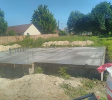 Coulage de la dalle du RDC