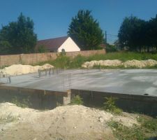 Coulage de la dalle du RDC