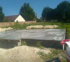 Coulage de la dalle du RDC