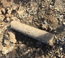 Objet trouvé dans terre végétale