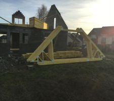 La livraison de la charpente