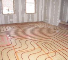 Plancher chauffant salon