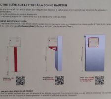 Consignes d'installation pour la boîte aux lettres