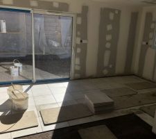 Dédut de la pose du carrelage