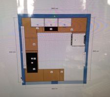 Cuisine sans angle placo et sans frigo