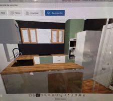 Cuisine sans angle placo et avec frigo