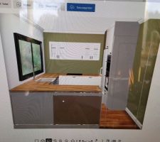 Plan cuisine frigo comme encastré