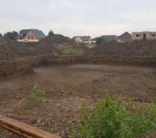 1er coup de pelle, terrassement d&eacute;but sept 2018