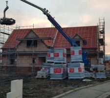 Janvier, toile d'isolation avant les tuiles