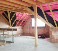 Janvier, toile d'isolation avant les tuiles