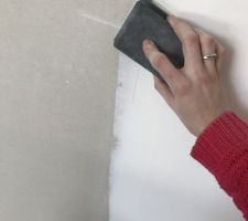 22.02.19 c est partie en mode ponçage des joints avant peinture ... il y?a du boulot !!!