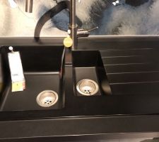 Evier même couleur mais juste  bac